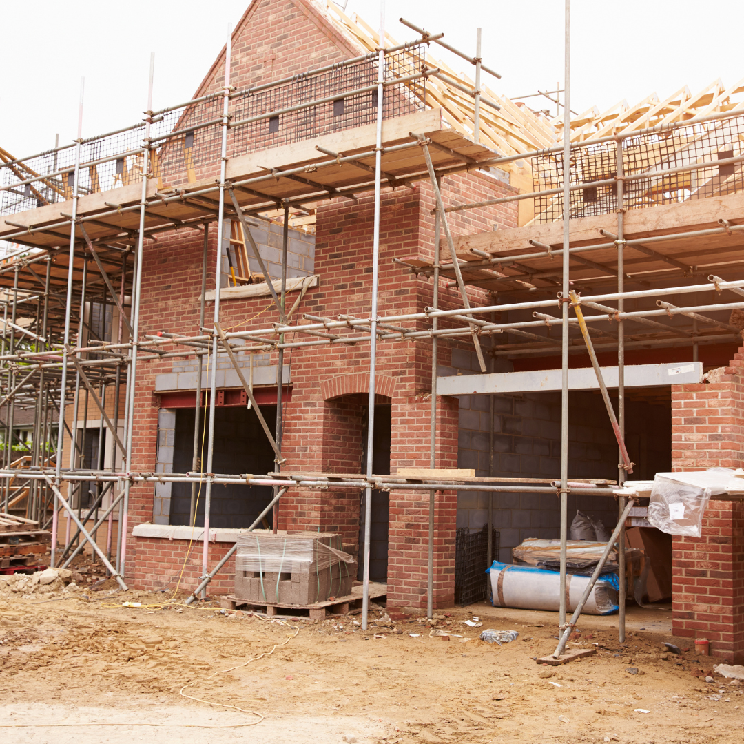 New home being constructed